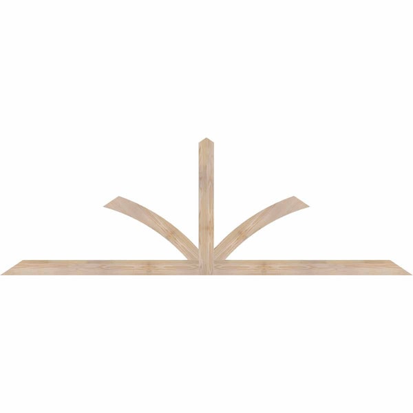 Ekena Millwork Richland Smooth Timber Gable Bracket, Douglas Fir, 96"W x 32"H x 1 1/2"D x 3 1/2"F, 8/12 Pitch GBW096X32X0204RIC00SDF - main
